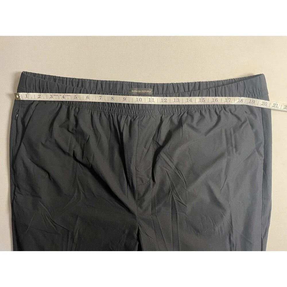 Banana Republic Pants Men’s Black Nylon Athletic Joggers Elastic Waist Size XL